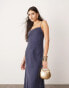 ASOS EDITION cupro ultimate bias cut maxi dress in petrol blue Голубой, 46 - фото #2