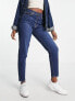 Levi's high waisted mom jean in dark wash blue