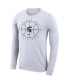 Men's White Michigan State Spartans Basketball Icon Legend Performance Long Sleeve T-shirt