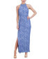 Women's Embellished Lace Halter Gown