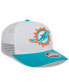 Фото #3 товара Men's White/Aqua Miami Dolphins 2024 NFL Training Camp 9SEVENTY Trucker Hat