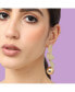 ფოტო #3 პროდუქტის Women's Gold Dented Drop Earrings