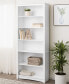 31.5" 6-Shelf Composite Wood Home Office Standard Bookcase