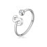 Stylish steel ring S with crystal Click SCK189