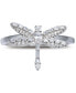 ფოტო #3 პროდუქტის Cubic Zirconia Dragonfly Ring in Sterling Silver, Created for Macy's