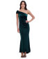 Фото #1 товара Petite One-Shoulder Stretch-Velvet Gown