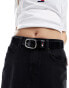 Tommy Jeans oval 3.0 belt in black Черный, 80 см - фото #1