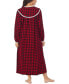 Cotton Lace-Trim Flannel Nightgown