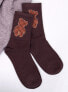 Фото #2 товара Носки SALIS Plush Bear Dark Brown