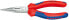 Фото #2 товара Тонкогубцы Knipex 25 02 140 из хром-ванадиевой стали с пластиковыми ручками, синие/красные, 14 см, 109 г.