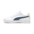 Фото #3 товара Puma Carina 2.0 Perforated Lace Up Womens White Sneakers Casual Shoes 38584931