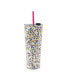 24 oz Confetti Dot Insulated Straw Tumblers Set, 2 Piece