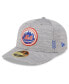 ფოტო #1 პროდუქტის Men's Gray New York Mets 2024 Clubhouse Low Profile 59FIFTY Fitted Hat