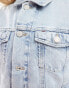 Фото #3 товара Tommy Jeans flag denim mom jacket in light wash