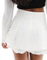 Фото #3 товара Kaiia tailored pleated mini skirt in white pinstripe