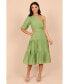 Фото #6 товара Women's Milla One Shoulder Tiered Midi Dress