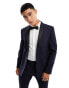 Фото #4 товара ASOS DESIGN skinny tuxedo suit jacket in navy