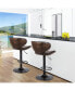 Фото #10 товара Set of 2 Adjustable Bar Stools Swivel Bar Chairs