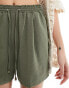 New Look pull on shorts in khaki