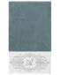 Фото #3 товара Textiles Turkish Cotton Monica Embellished Towel 3 Piece Set - Dark Gray