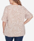 ფოტო #2 პროდუქტის Plus Size Printed Rayon Gauze Top