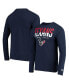 Фото #2 товара Men's Navy Houston Texans Combine Authentic Split Line Long Sleeve T-shirt