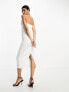 Фото #2 товара ASOS DESIGN minimal pleated organza midi dress in white