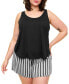 ფოტო #1 პროდუქტის Plus Size Balenda Pajama Tank And Shorts Set