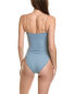 Фото #2 товара Norma Kamali Corset One-Piece Women's Blue Xl