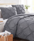 Фото #2 товара Pintuck 3 Piece Duvet Cover and Sham Set, King/California King