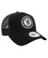 Фото #4 товара Men's Black Chelsea Suede A-Frame Trucker 9FORTY Adjustable Hat