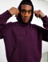 ASOS DESIGN heavyweight oversized hoodie in dark purple