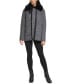 Фото #5 товара Women's Faux-Fur-Collar Moto Coat