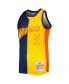 Фото #3 товара Men's Baron Davis Navy, Gold Golden State Warriors Hardwood Classics 2006-07 Split Swingman Jersey