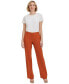 Фото #3 товара Women's Flat Front Linen-Blend Pants