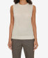 Фото #3 товара Petite Crewneck Sleeveless Knit Top