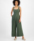 ფოტო #1 პროდუქტის Women's Square-Neck Sleeveless Wide-Leg Jumpsuit