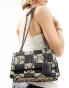 Фото #4 товара River Island checked shoulder bag in snake print