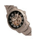 ფოტო #3 პროდუქტის Kahn Automatic Black Dial, Skeleton Silver Stainless Steel Watch 45mm