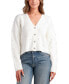 ფოტო #1 პროდუქტის Juniors' V-Neck Button-Front Long-Sleeve Cardigan