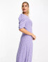 Nobody's Child Evie midi dress in purple heart print