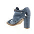 Фото #6 товара A.S.98 Bray A85005-101 Womens Blue Leather Hook & Loop Block Heels Shoes 9.5