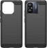 Hurtel Carbon Case etui do Xiaomi Redmi 11A / Poco C55 / Redmi 12C elastyczny silikonowy karbonowy pokrowiec czarne