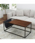 Фото #4 товара Riley Indoor Walnut Sofa Table With Metal Frame And Canvas Hanger