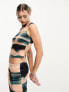 Фото #1 товара COLLUSION vest with open back in digi tie dye in multi