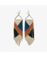 Фото #1 товара INK + ALLOY Emilie Arrow Beaded Fringe Earrings Kelly Green