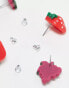 Фото #2 товара Reclaimed Vintage grape and strawberry earring studs