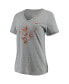 ფოტო #3 პროდუქტის Women's Heathered Gray Texas Longhorns Vault Tri-Blend V-Neck T-shirt