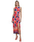 ფოტო #1 პროდუქტის Women's Printed Charmeuse Midi Dress