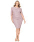 Фото #1 товара Plus Size Lace Capelet Sheath Dress